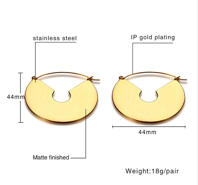 Stainless steel Lady's Big Geometric earring