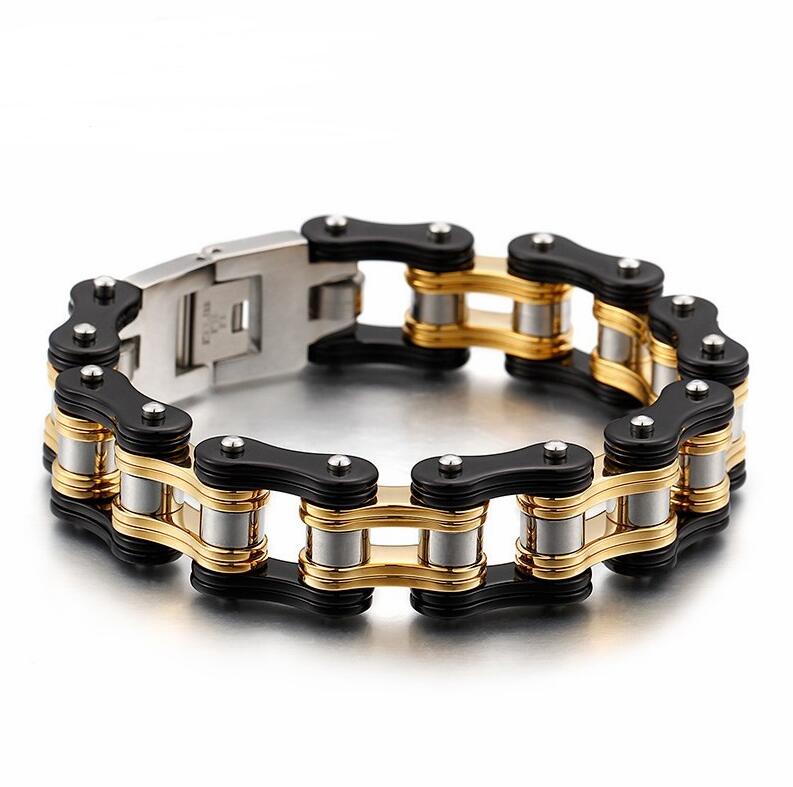 LICA Top Quality Men's Punk Stainless Steel Bike Chain Bicycle Bracelet