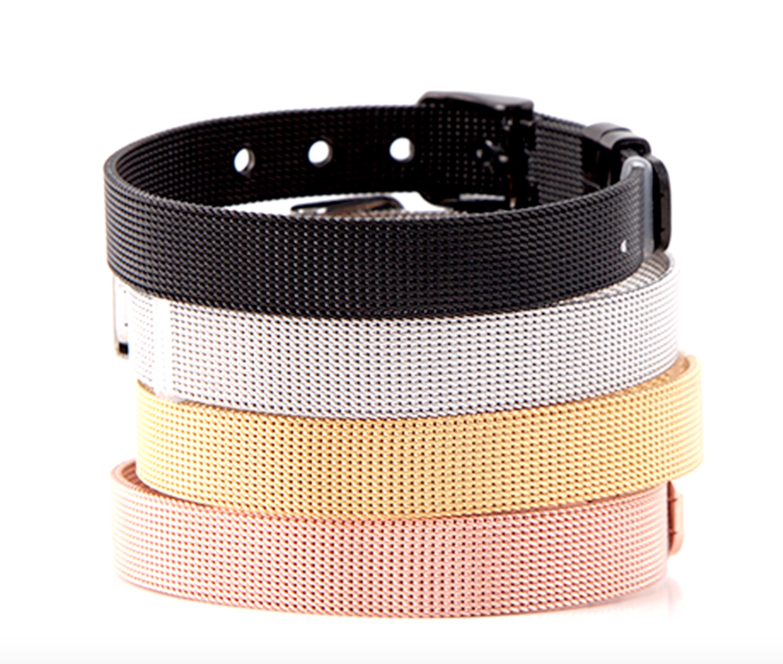 New Stainless Steel Women Mesh Bracelet Brand Bracelet for Slide Charms DIY Bracelets Silver Rose Gold Black Gifts