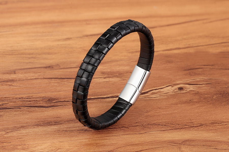 Classic Design Hand-woven Bracelet Personality Gift For Men Genuine Leather Bracelet&Bangle Special Birthday Party Jewelry