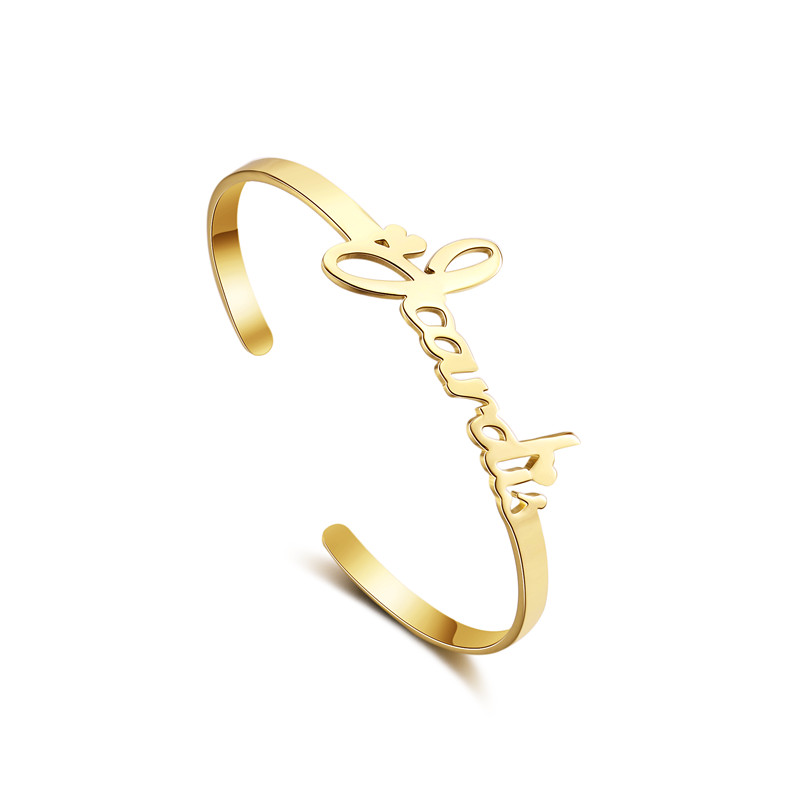 LICA Custom Name Bracelets & Bangles Women Men Fashion Jewelry Stainless Steel Pulseira Masculina Personalized Gift Bijoux