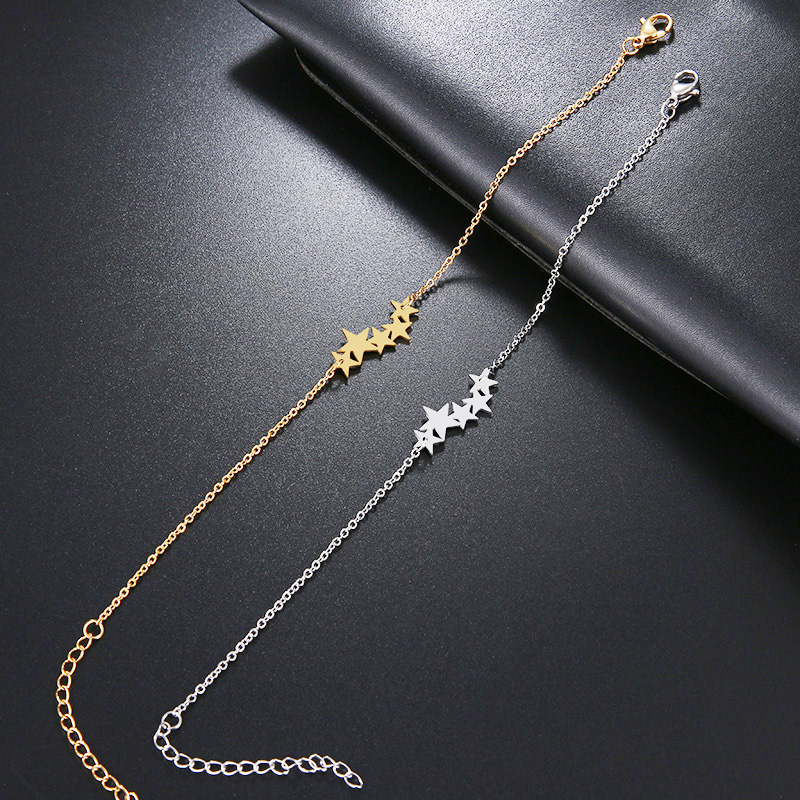 LICA Stainless Steel Bracelet For Women Gold And Silver Color Delicate pentagonal Lover's Engagement Jewelry