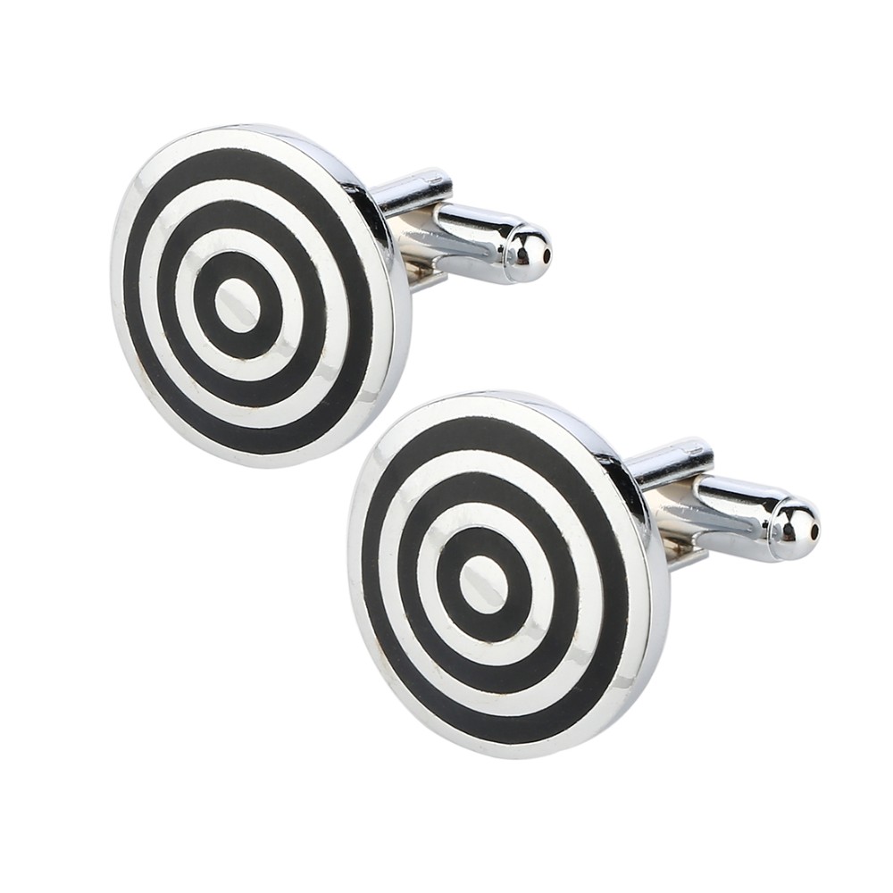 LICA Circle Screwed Oval Black Copper Cufflinks Spiral Stainless Steel Men wedding Shirt Button Cufflinks