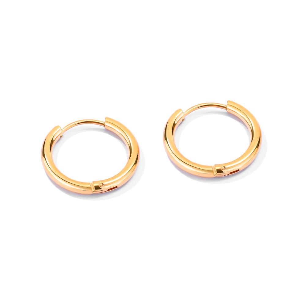 Simple Round Men's Hoop Earring