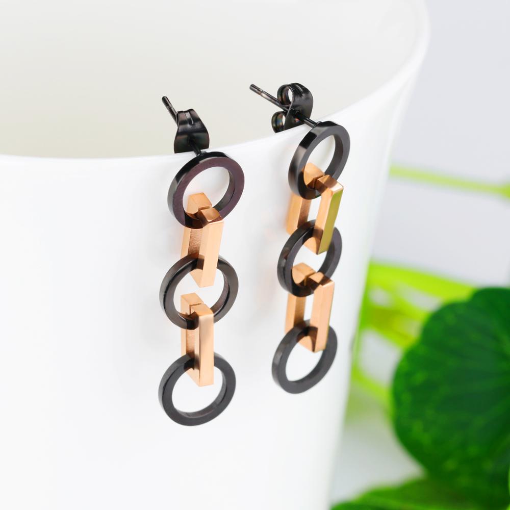 LICA Fashion Temperament Long Earrings Round Earrings Wild Tide Earrings