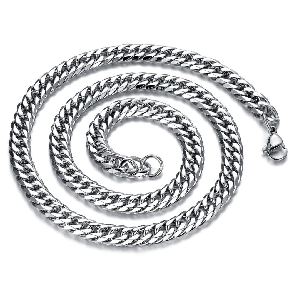 LICA Coarse Mine Men's Single Curb Chain Domineering Stainless Steel Necklace Wholesale