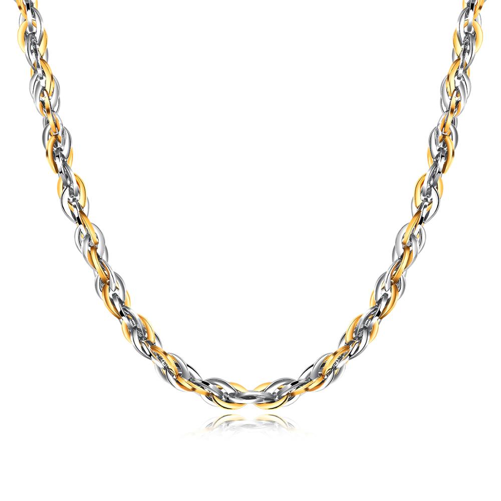 LICA Stainless Steel Men's Necklace Twist chain Necklace