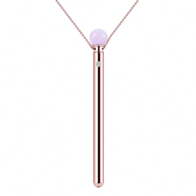 LICA Rechargeable Stainless Steel Vibrator Bar Massage Necklace Beauty Tools