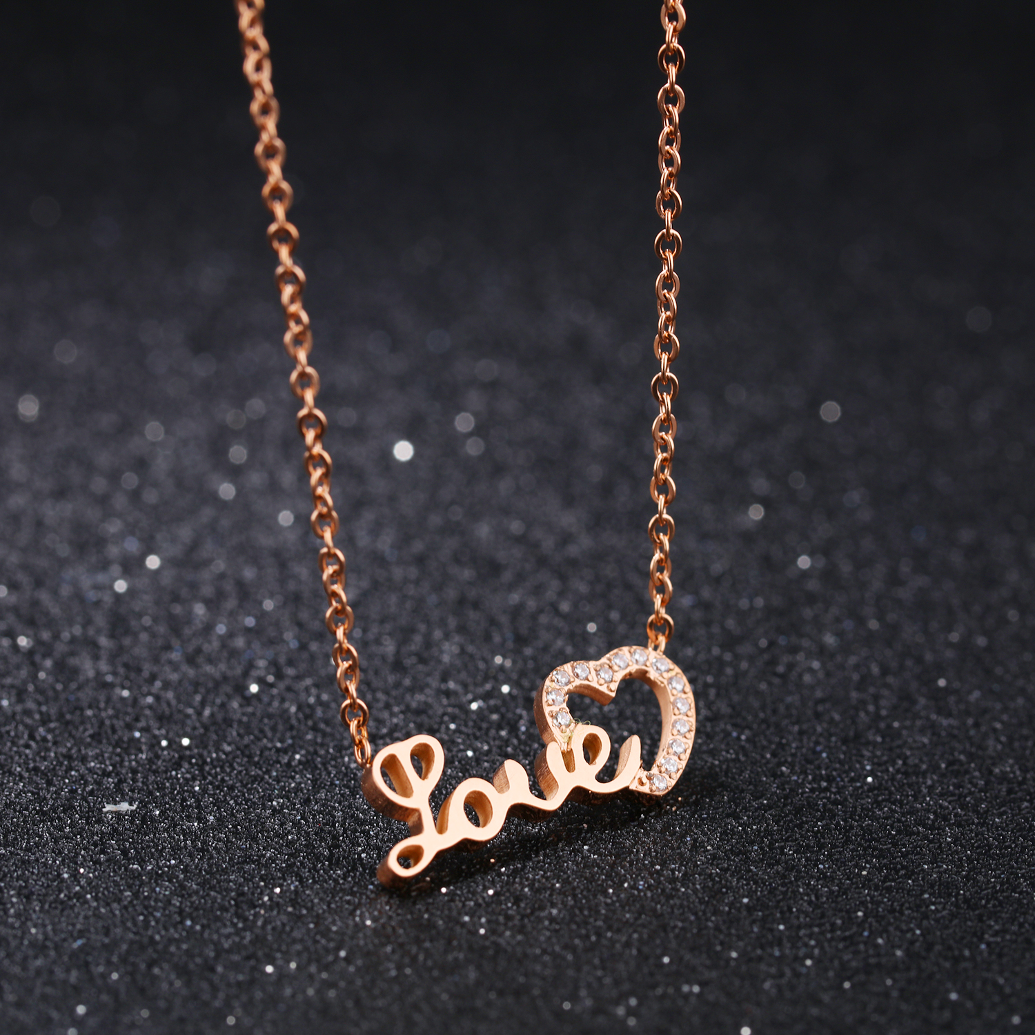 LICA Fashion Jewelry Fancy Heart Pendant Design For Girl, Custom Women Stainless Steel Crystal Silver Pendant