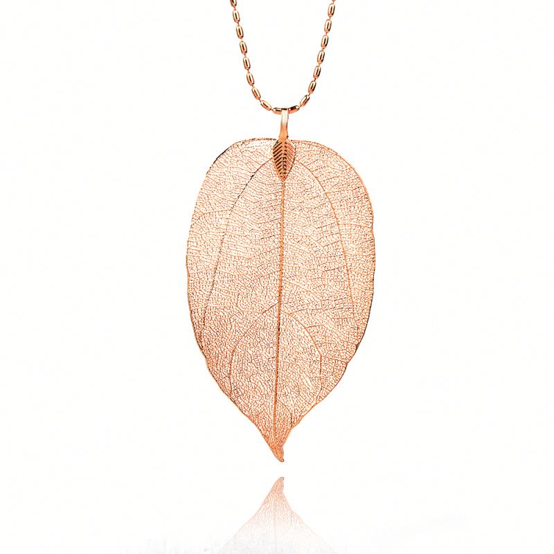 LICA New Arrival Custom Luxury Women Jewelry Rose Gold Leaf Necklace