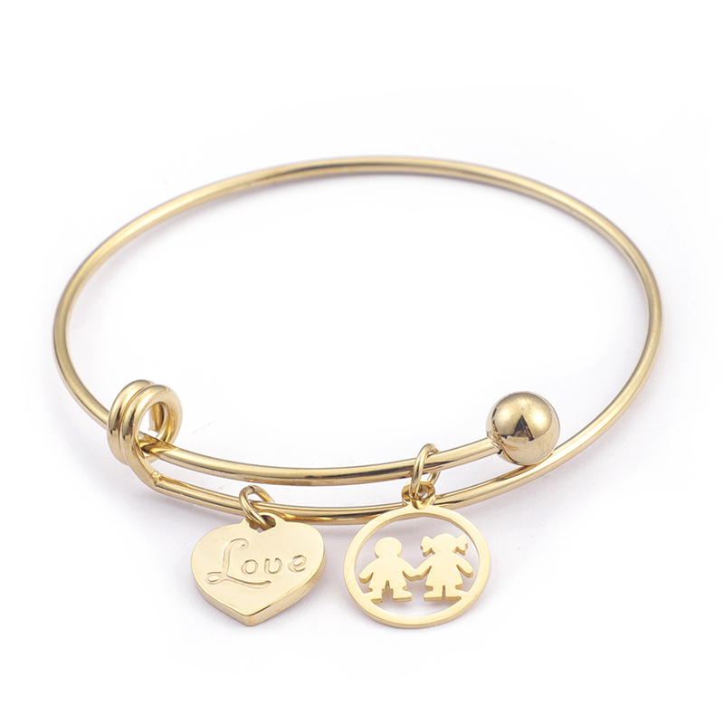 LICA Wholesale Custom Logo Name Unisex Jewelry Stainless Steel Metal Personalized Gold Plated Initial Charm Bracelets
