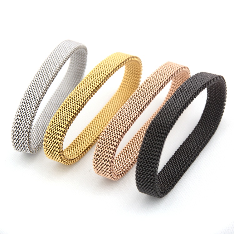 LICA Elastic IP gold Plated/Rose Gold plated/Black plated Mesh Bangle with low price