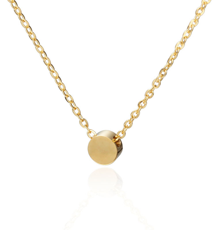 LICA Hot sale stainless steel round dot simple gold necklace gold chain necklace designs