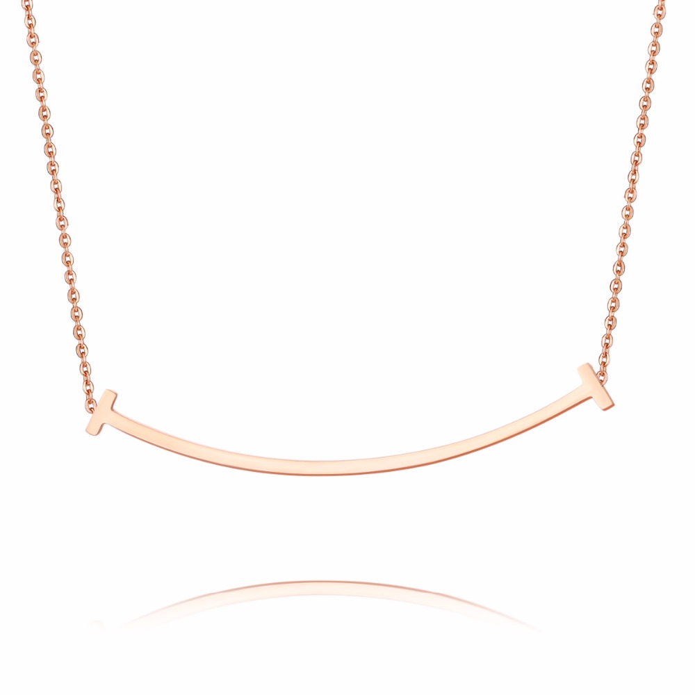 LICA Simple Design Jewelry Horizontal Bar Shaped Pendant Necklace