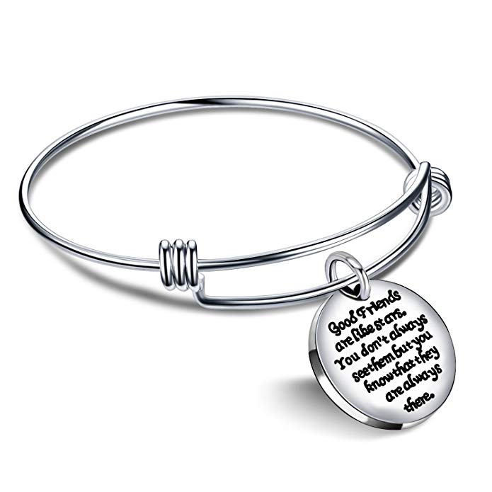 LICA Simple Stainless Steel Expandable Bangle Bracelet