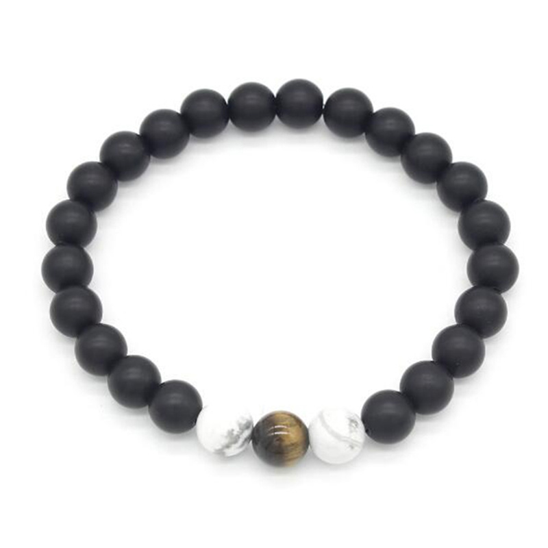 LICA Custom OEM matte agate natural beads bracelet for man