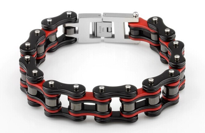 LICA Heavy Bike Chain Bracelets 22cm Stainless Steel Bicycle Chain Men's Wrist Bracelets Cool Cheap Accessories Gift