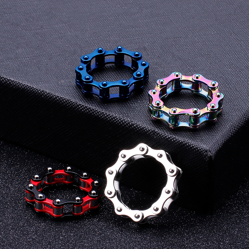 LICA Popular Trendy Biker Chain Stainless Steel Rings for Man & Women
