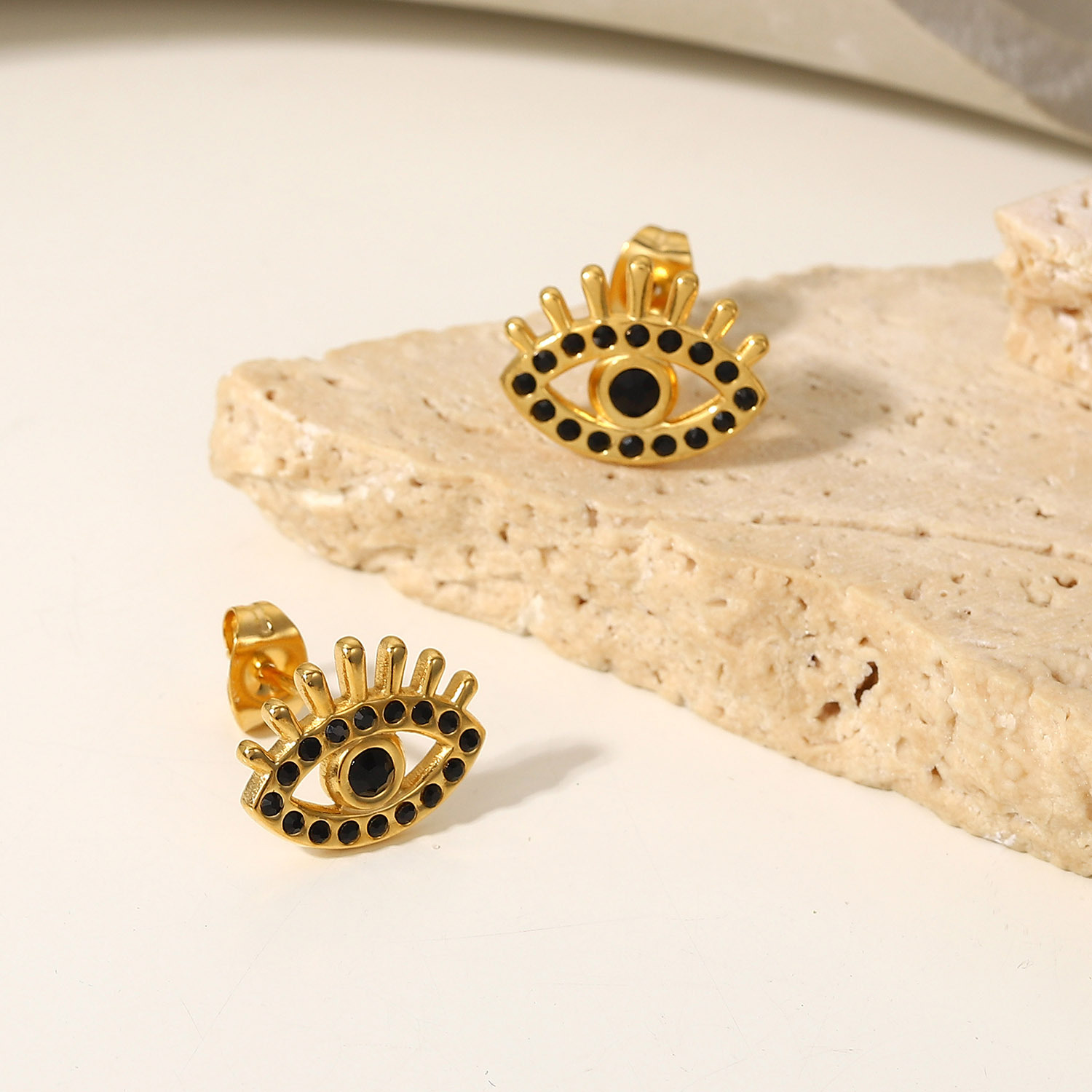 Stainless steel Evil Eye Earring Gold plated