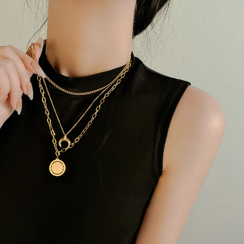 Three Layer Stainless Steel Necklace