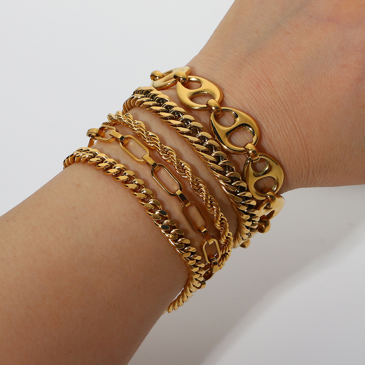 Stack Bracelet, Snake Chain Bracelet, Cuban Chain Bracelet,Link Chain Bracelet,Rope Chain Bracelet,Stainless Steel Bracelet