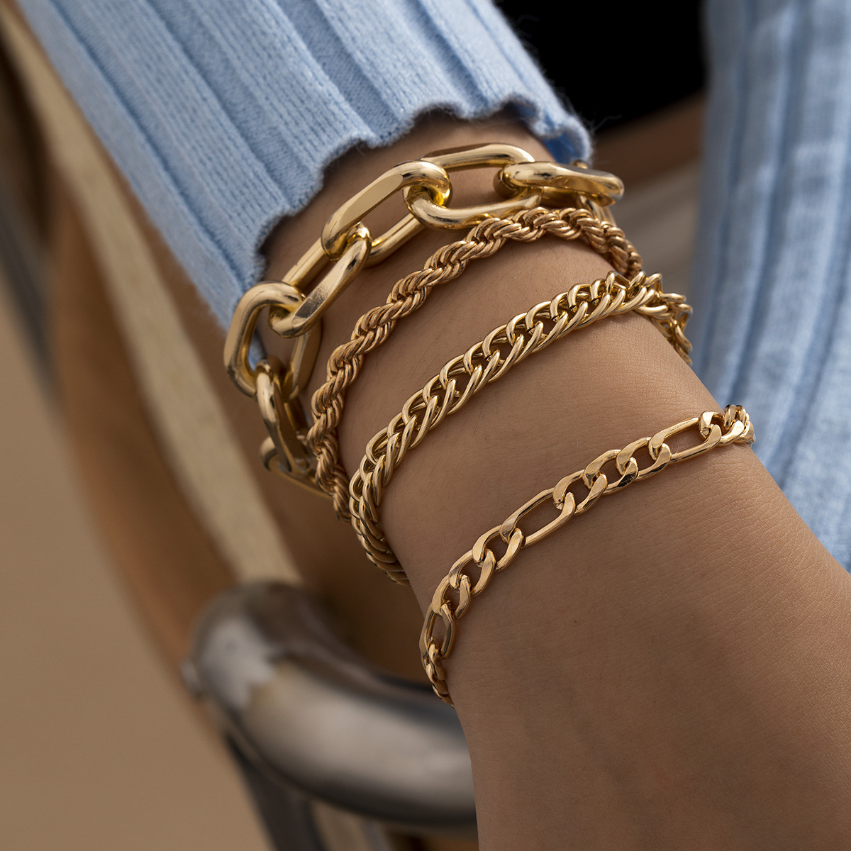 Stainless Steel Chain Bracelet,Link Bracelet, Rope Chain Bracelet