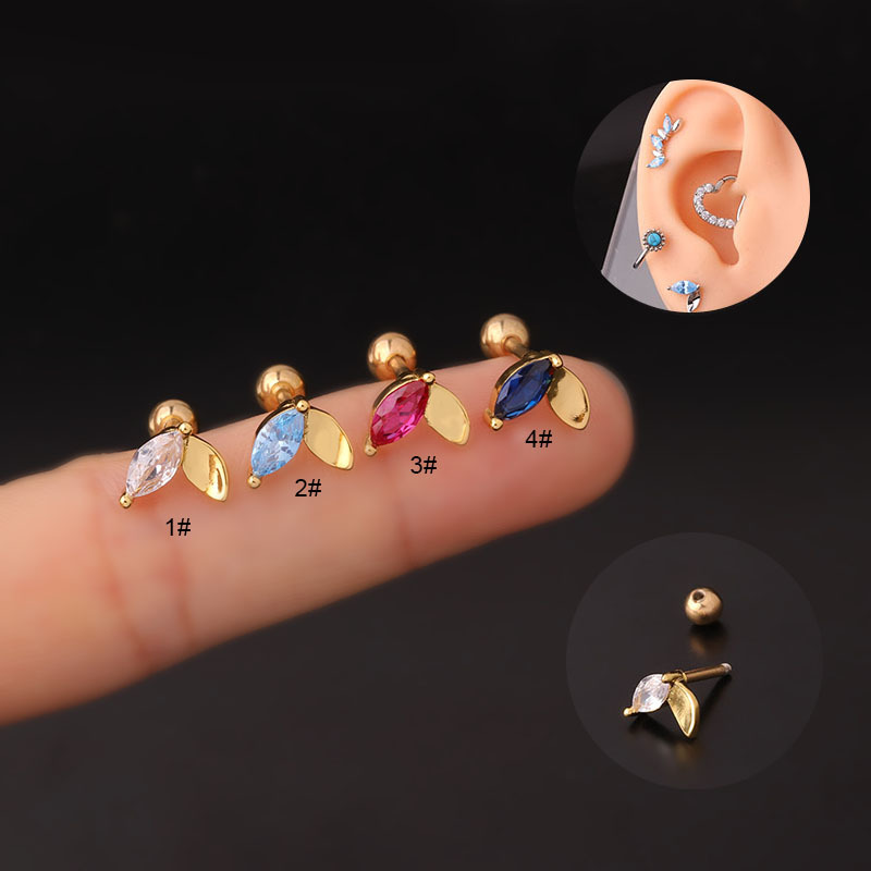 Lica Jewelry Stainless Steel Earring Piercing Jewelry,Zircon Stone Setting Piercing Jewelry Fashion From Factory