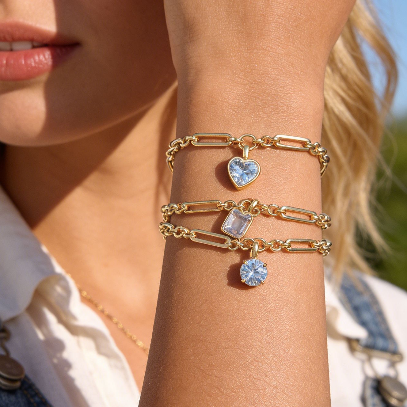 Stainless steel zirconia bracelet - elegant and exclusive women's accessory - stainless steel jewelry for women - high-end jewelry for women